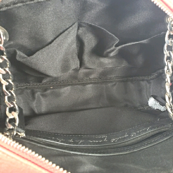 BCBG Eneration Red Coral Shoulder Bag Chain Purse - Picture 11 of 11